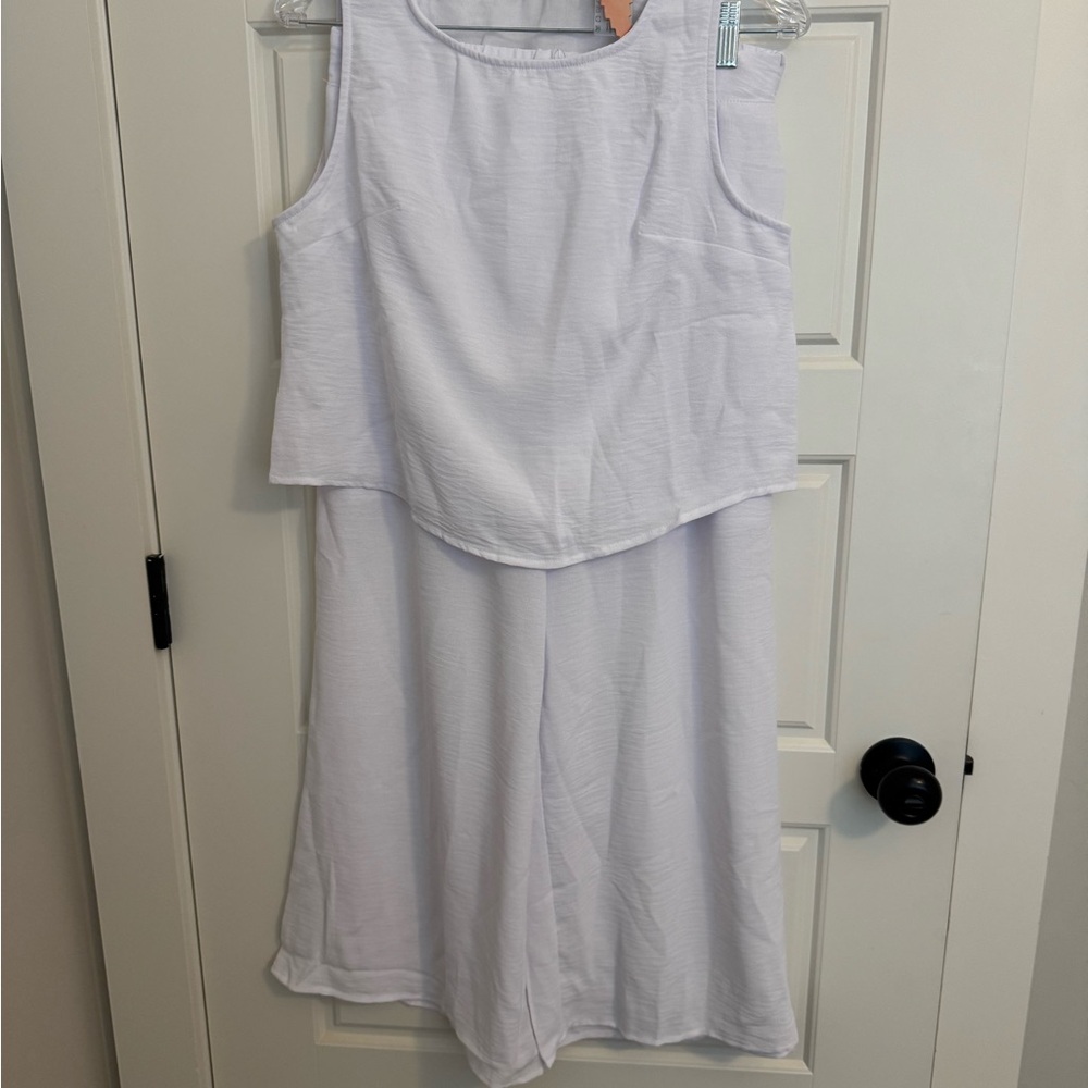 Women's White Wide Leg Jumpsuit